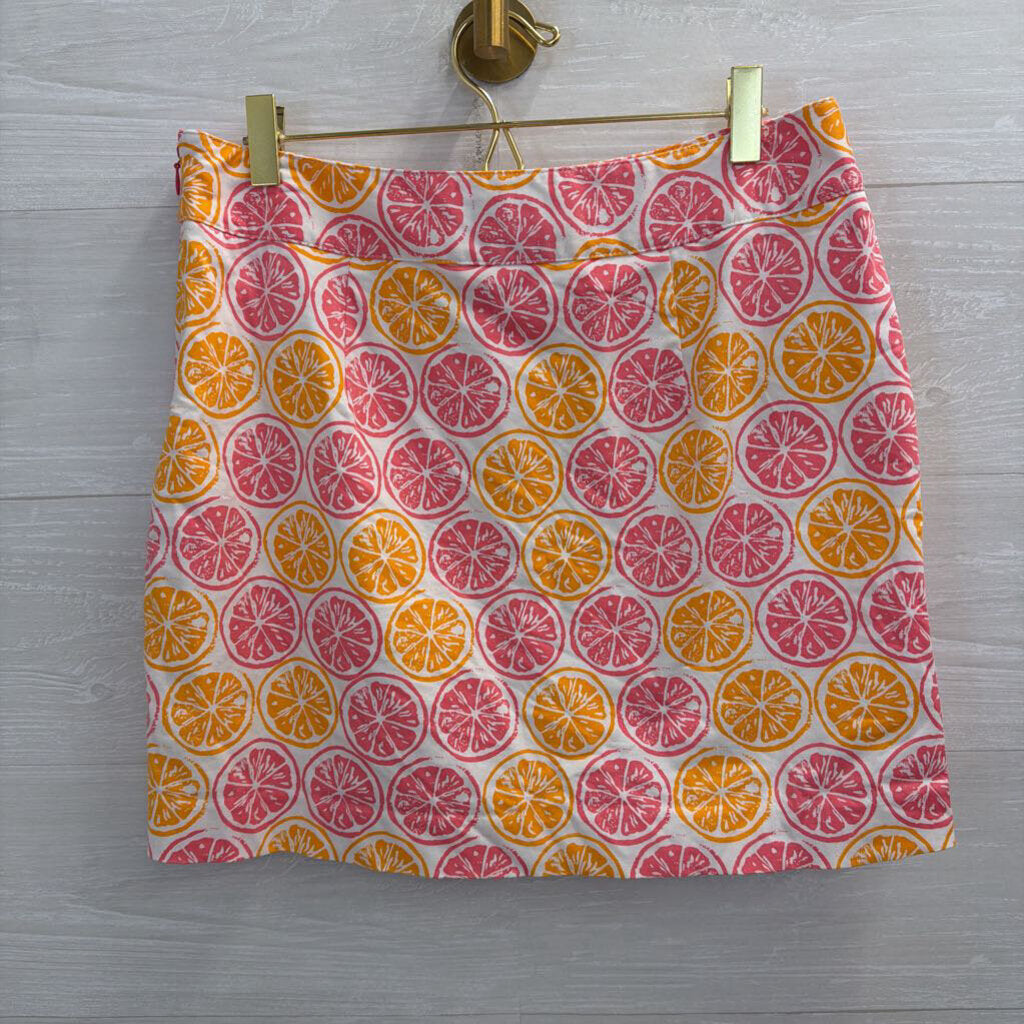 Vineyard Vines Pink/Orange Citrus Skirt 6