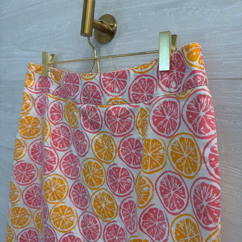 Vineyard Vines Pink/Orange Citrus Skirt 6