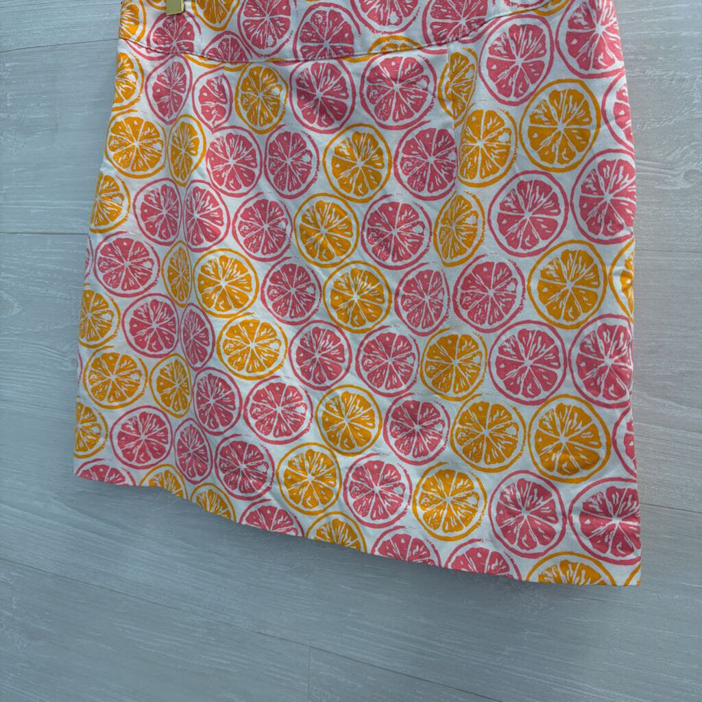 Vineyard Vines Pink/Orange Citrus Skirt 6