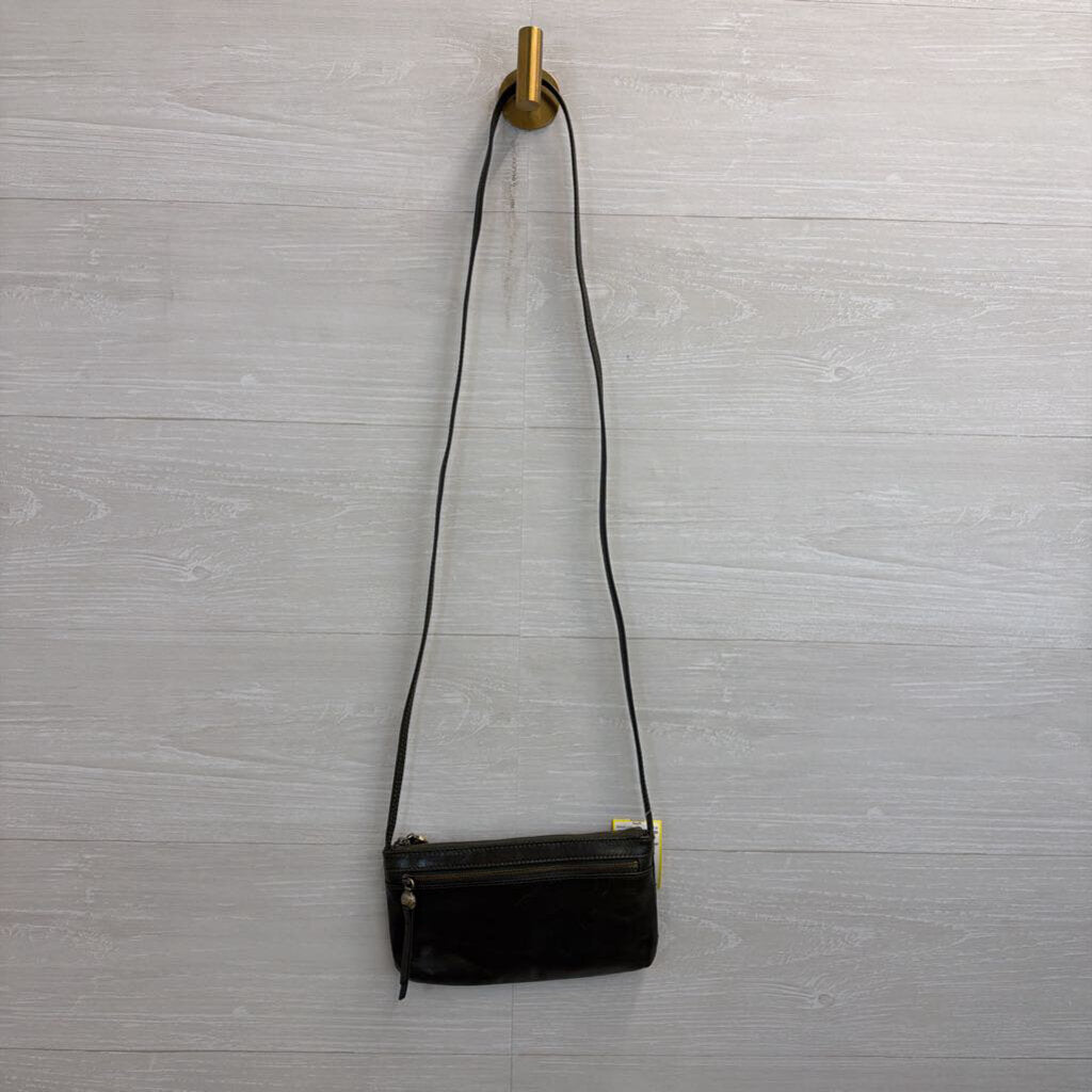 Hobo Green Leather Cara Crossbody Purse
