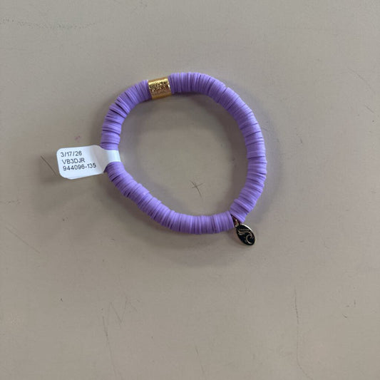 Purple Disk Stretch Bracelet
