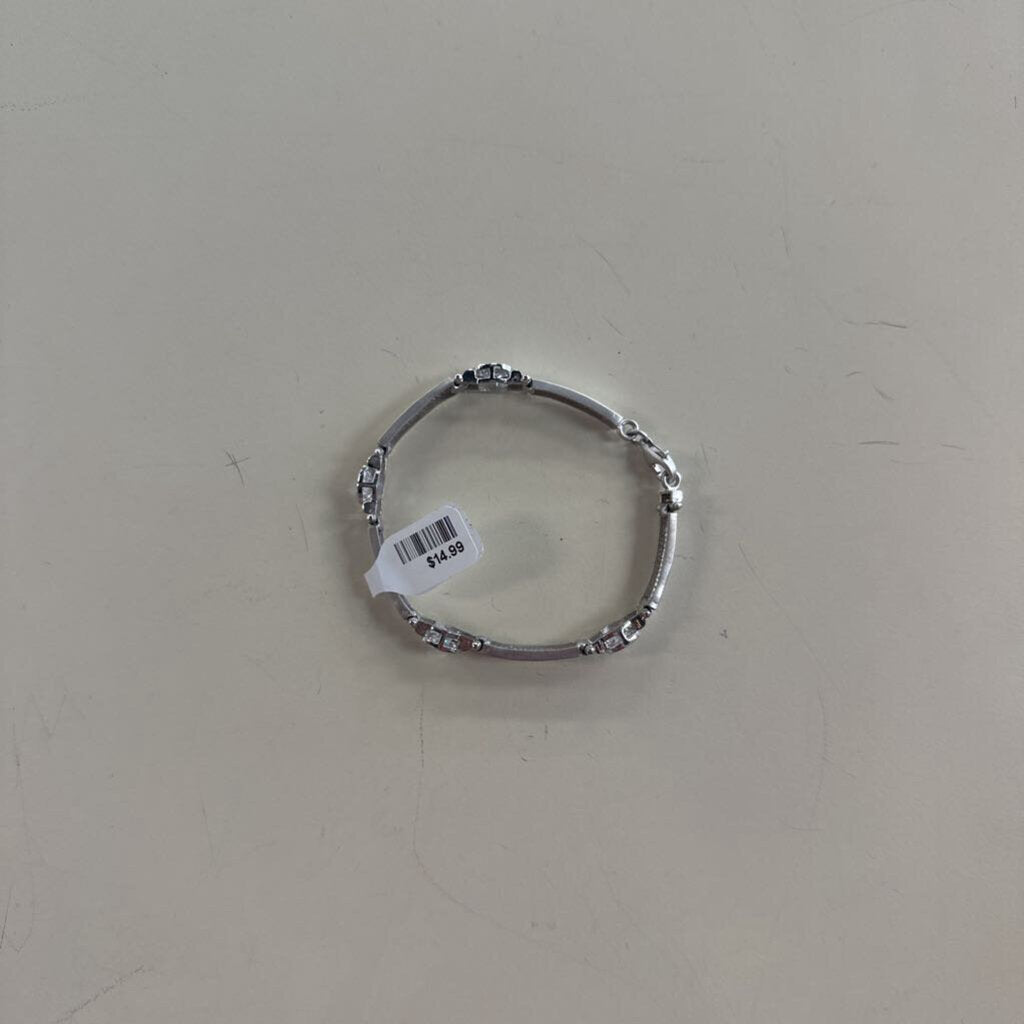 Silver Toned CZ Bracelet