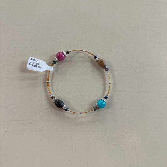 Multi Colored Bead Wire Bracelet