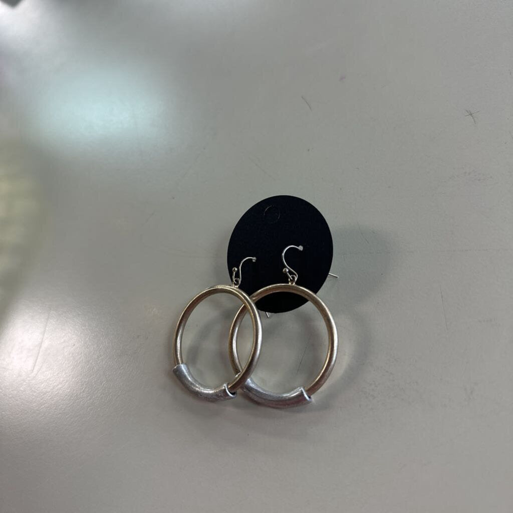 Gold Toned Hoop Dangle Earrings