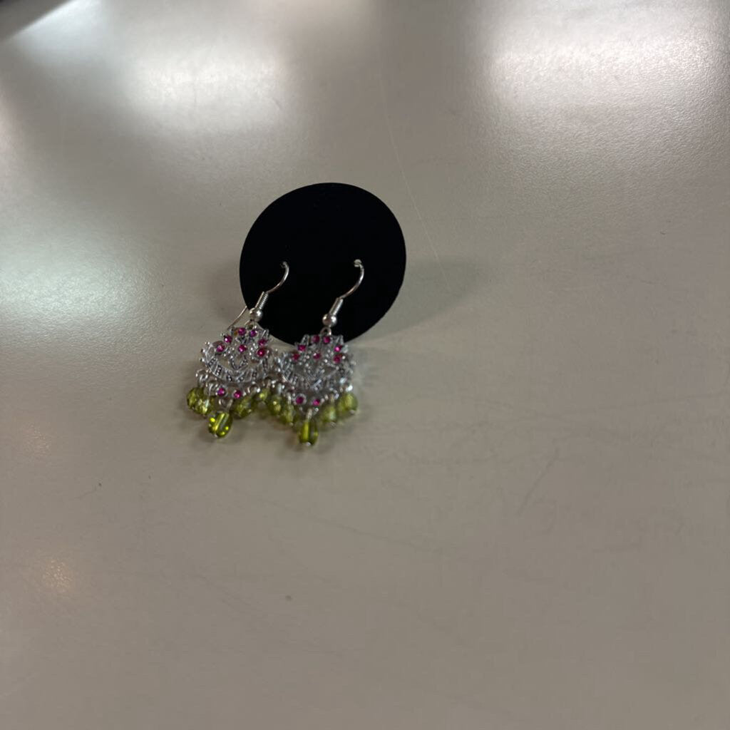 Multi Colored Dangle Chandelier Earrings