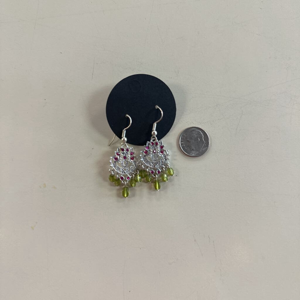 Multi Colored Dangle Chandelier Earrings
