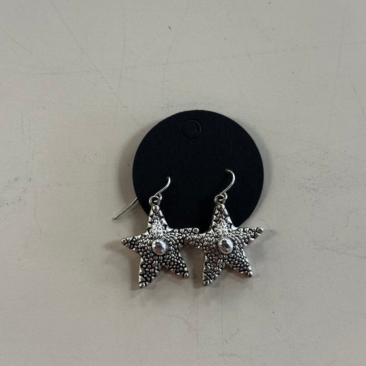 Silver Starfish Dangle Earrings