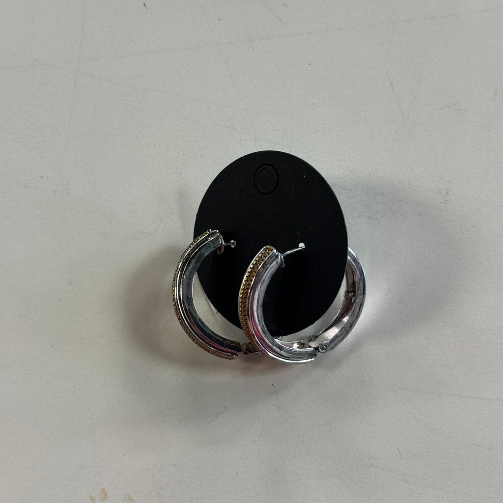 Two Toned Hoop Earrings