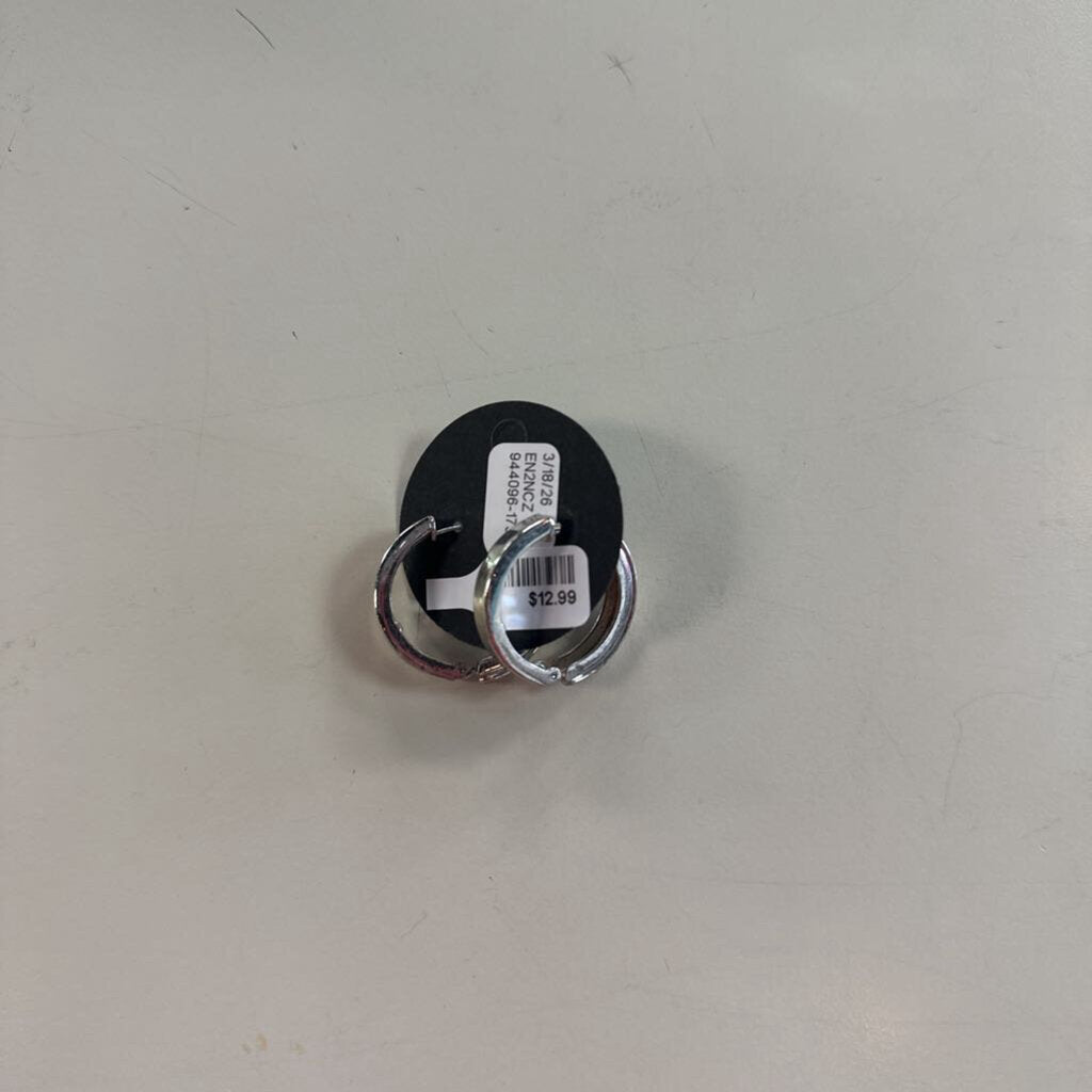 Two Toned Hoop Earrings