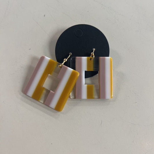 Acrylic Square Dangle Earrings