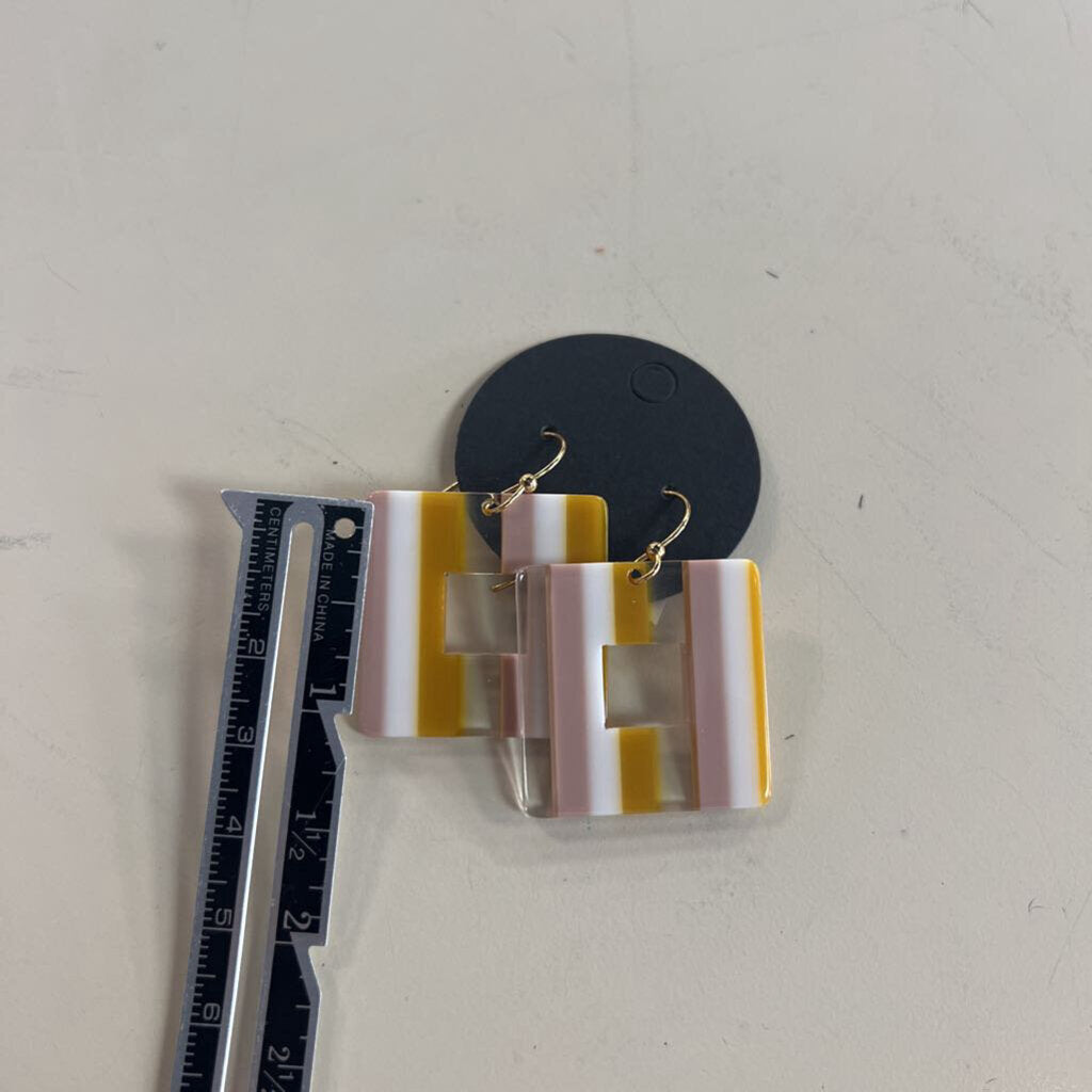 Acrylic Square Dangle Earrings