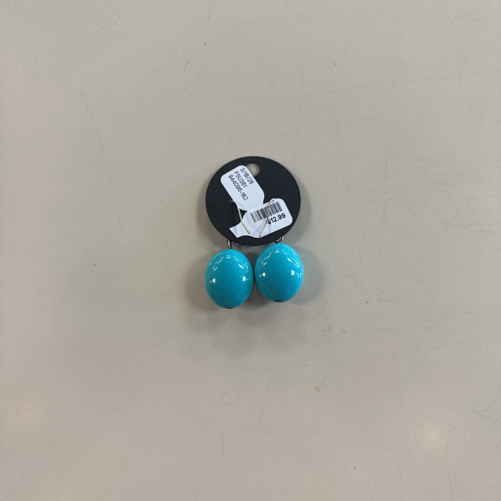 Turquoise Stone Drop Earrings