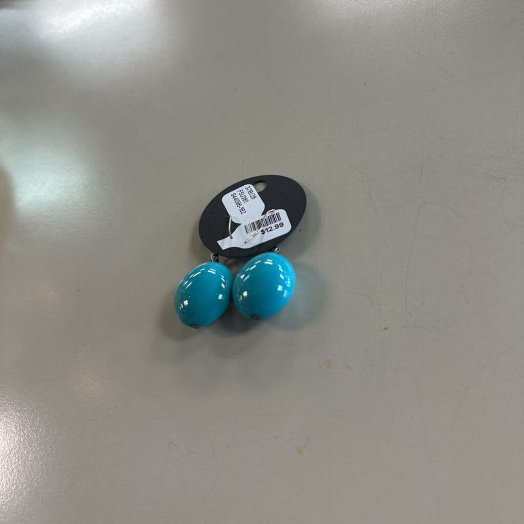 Turquoise Stone Drop Earrings