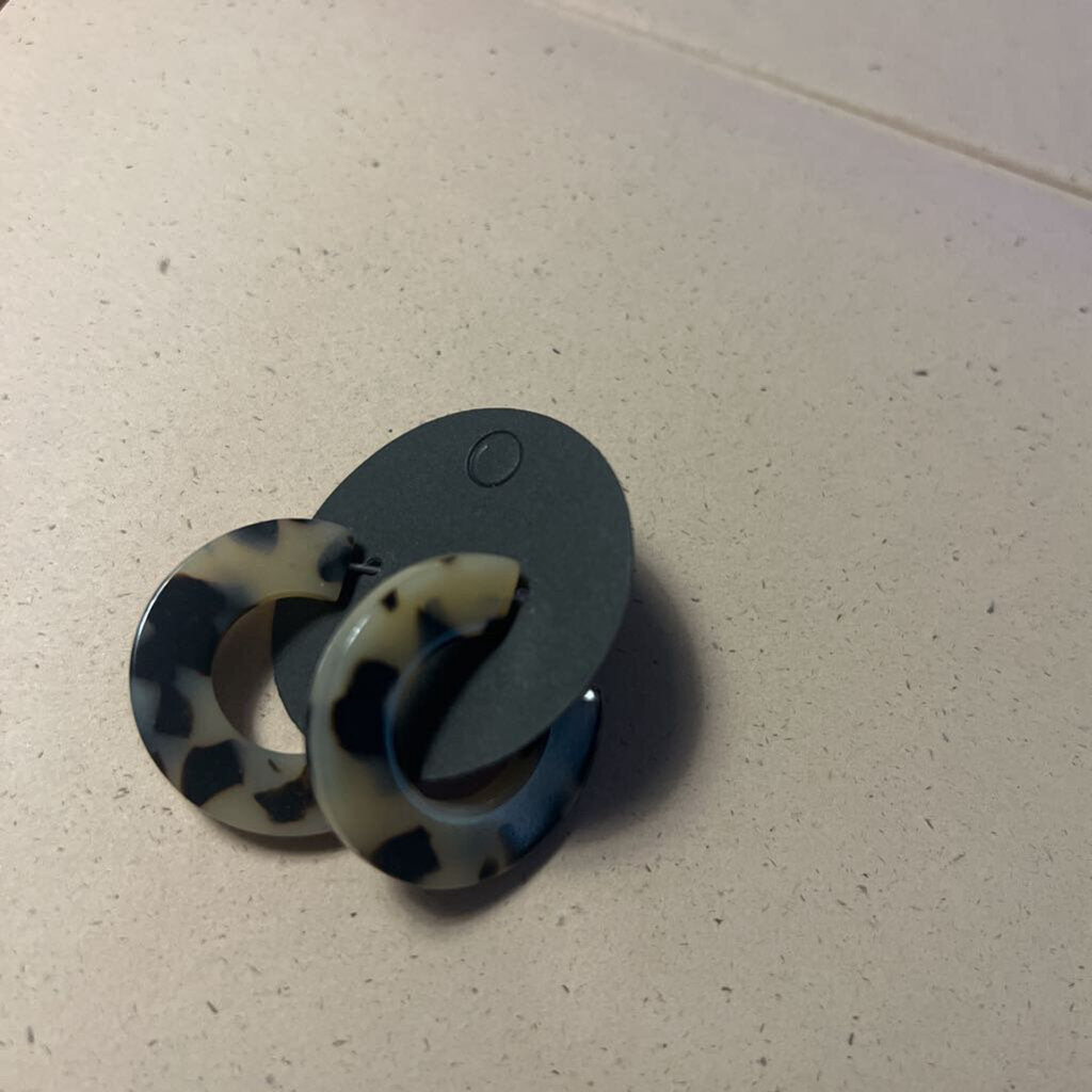 Acrylic Marbled Hoop Earrings