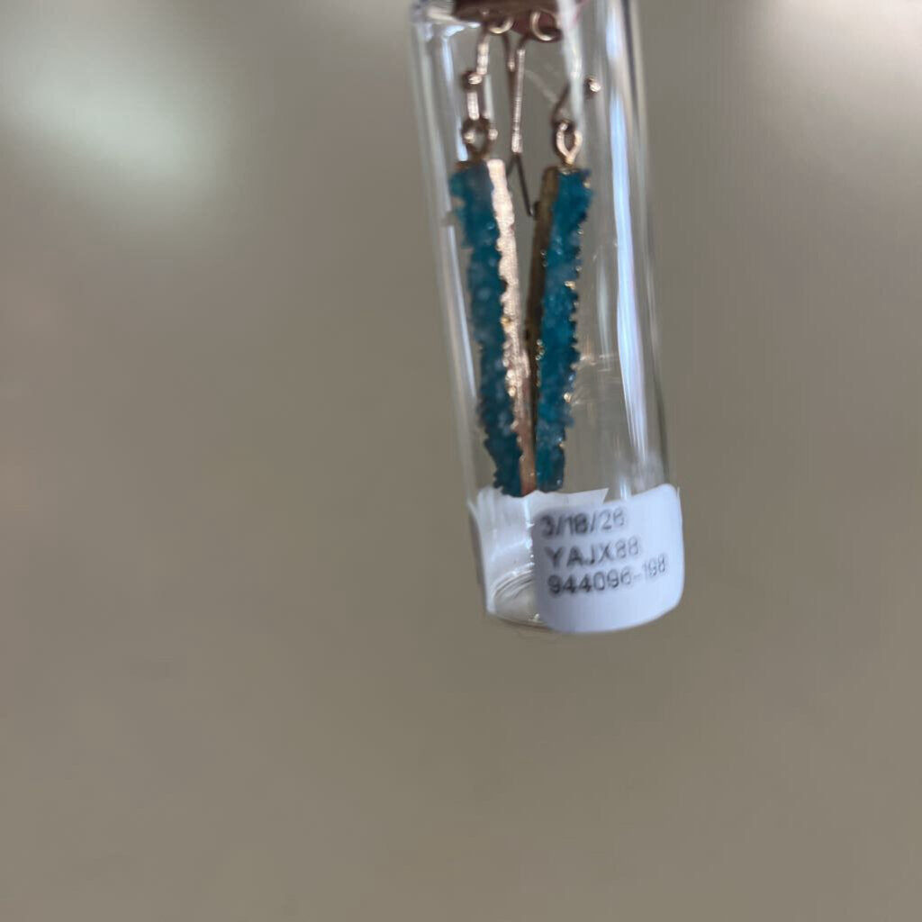 Handcrafted Green Glass Stone Earrings