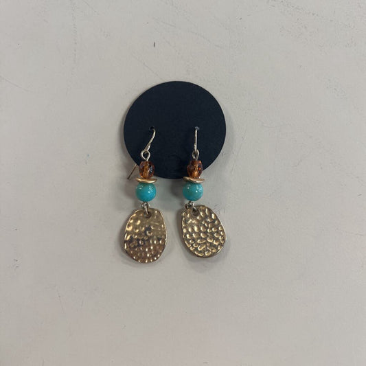 Handcrafted Hammered Metal Drop Earrings