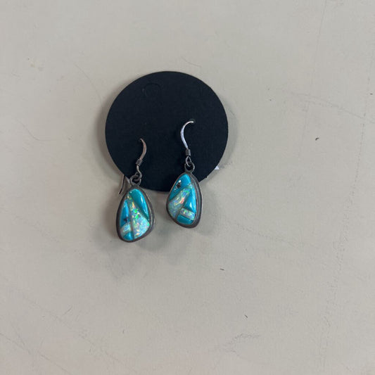Handcrafted Opal/Turquoise Drop Earrings