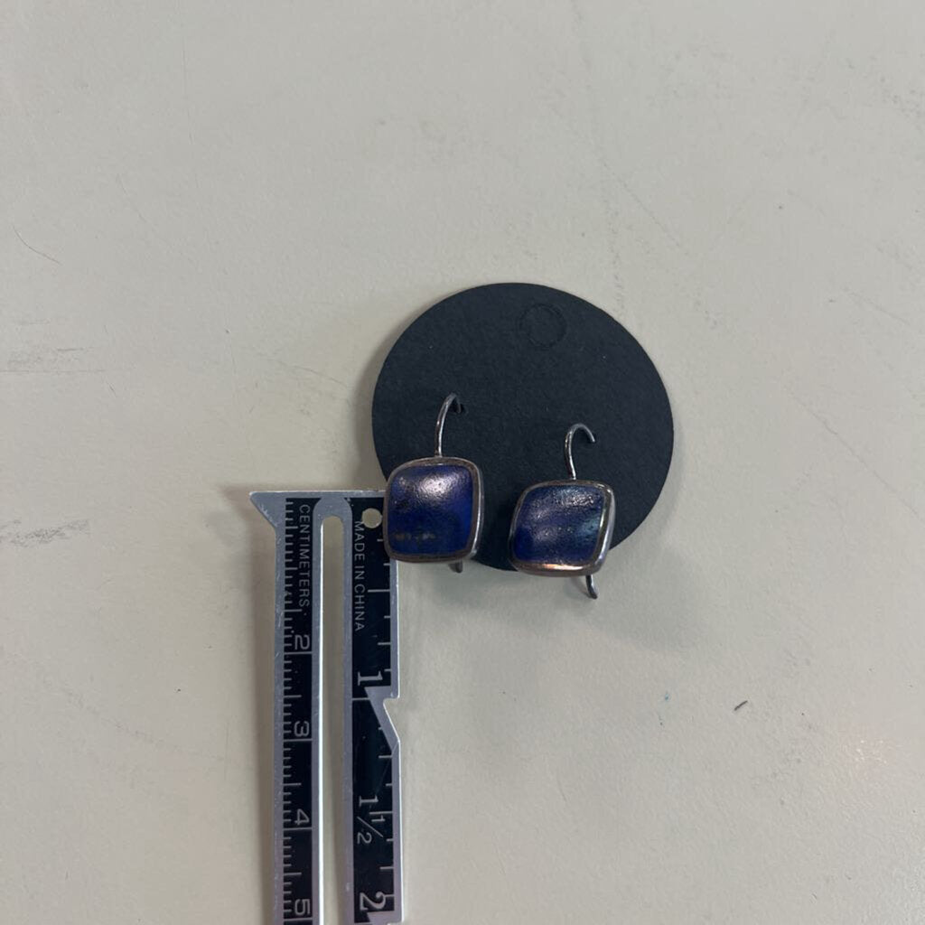 Handcrafted Blue Stone Earrings