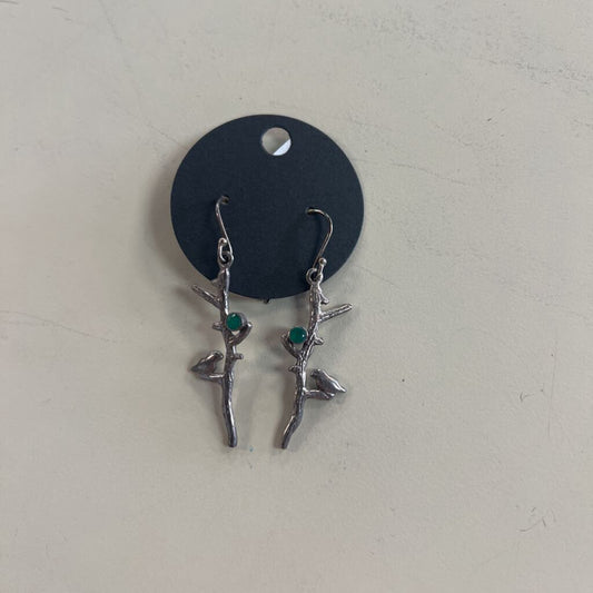 Handcrafted Bird and Tree Earrings