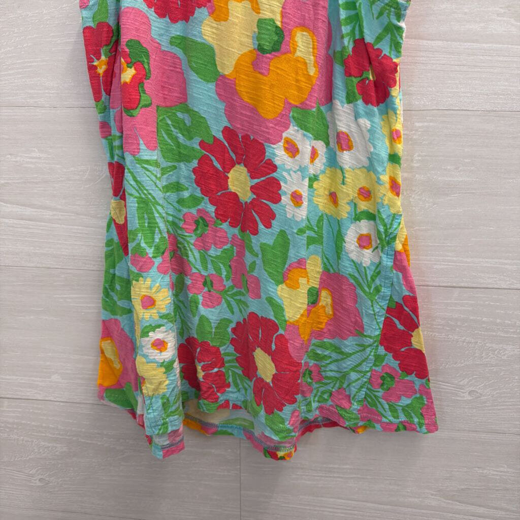 Lilly Pulitzer Blue/ Multi Floral Print Tank Top Extra Small
