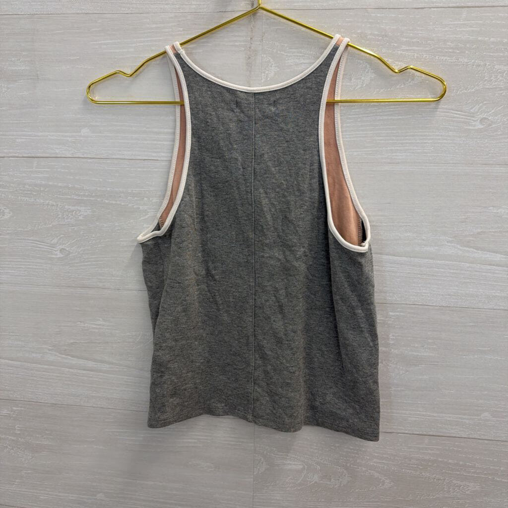 Madewell Beige/ Grey Tank Top Small
