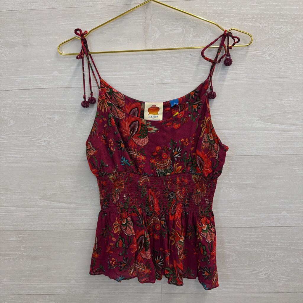 Farm Rio Purple/ Multi Print Meg Tank Top Large