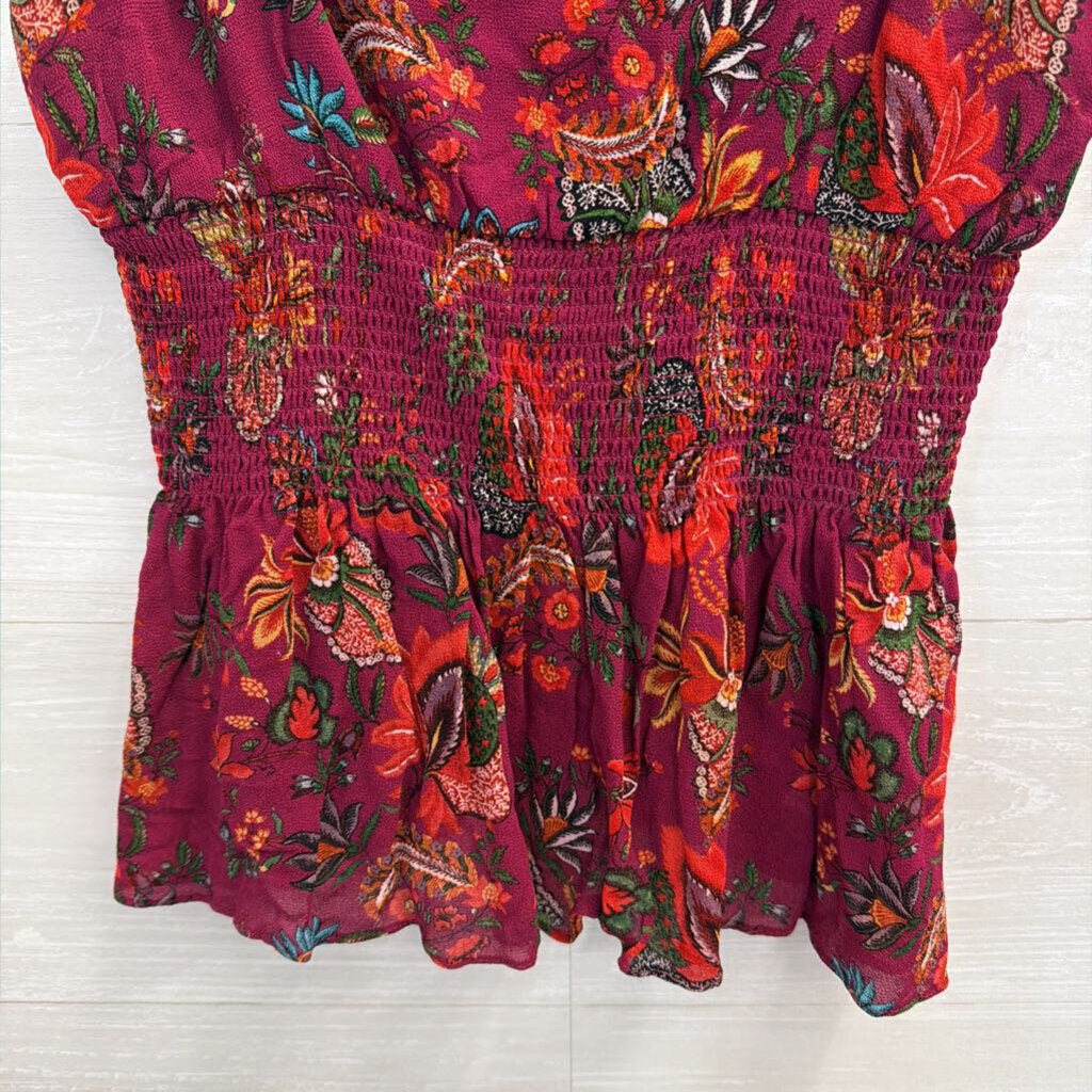 Farm Rio Purple/ Multi Print Meg Tank Top Large