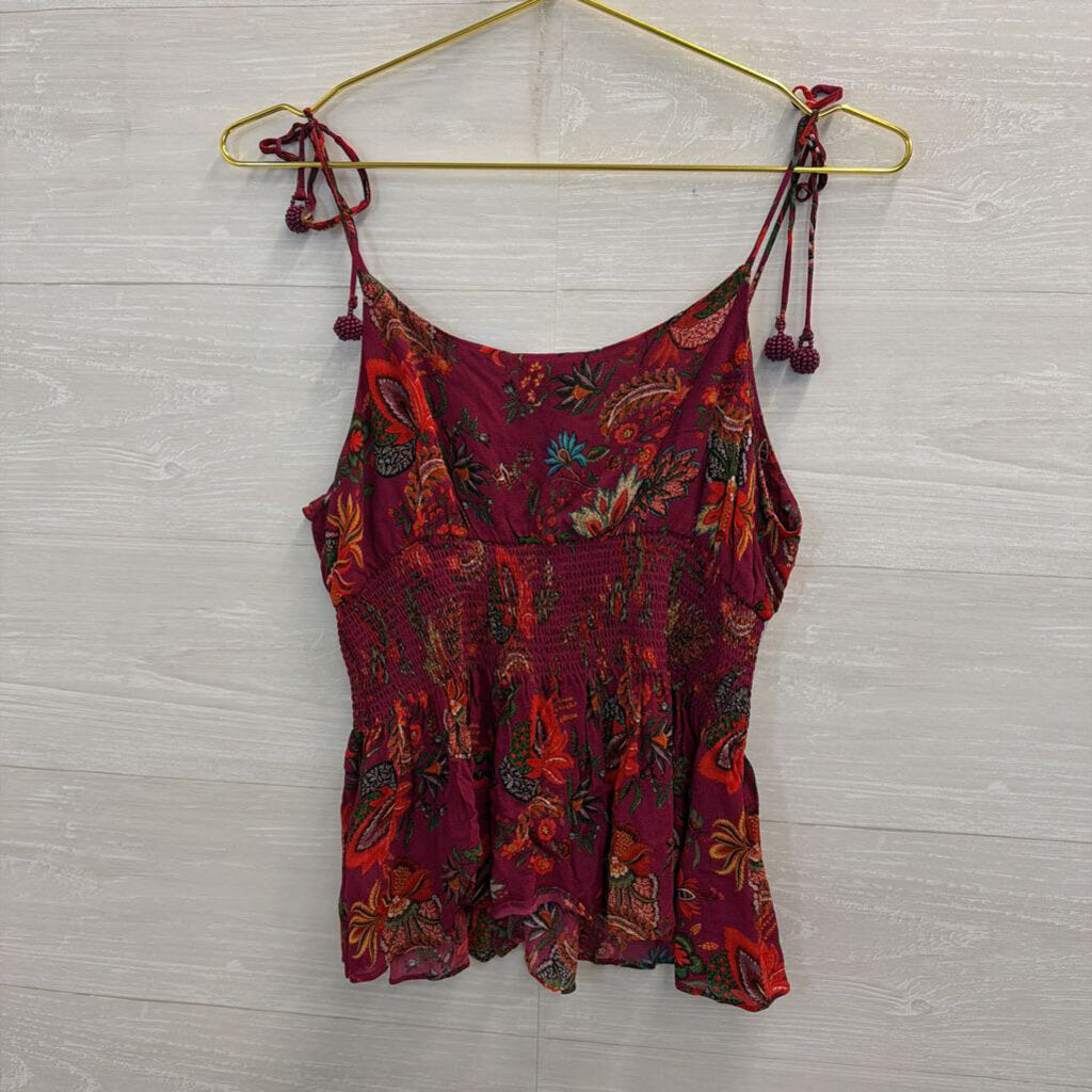 Farm Rio Purple/ Multi Print Meg Tank Top Large