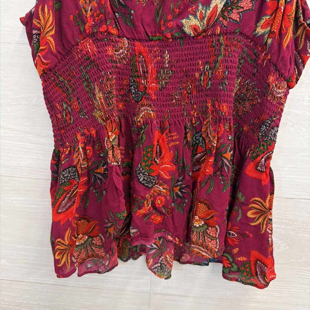 Farm Rio Purple/ Multi Print Meg Tank Top Large