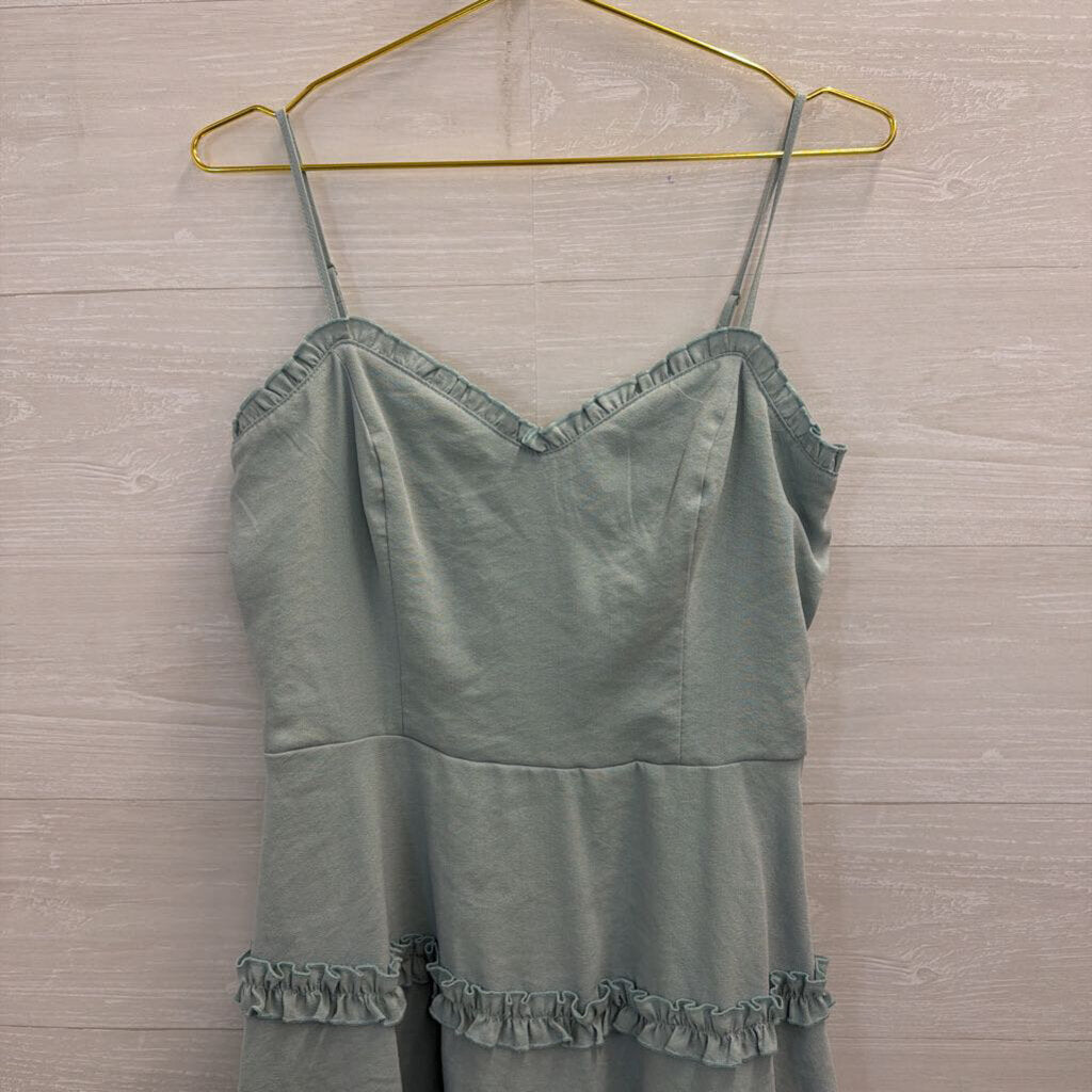 Altar'd State Blue Ruffle Detail Mini Dress Extra Large