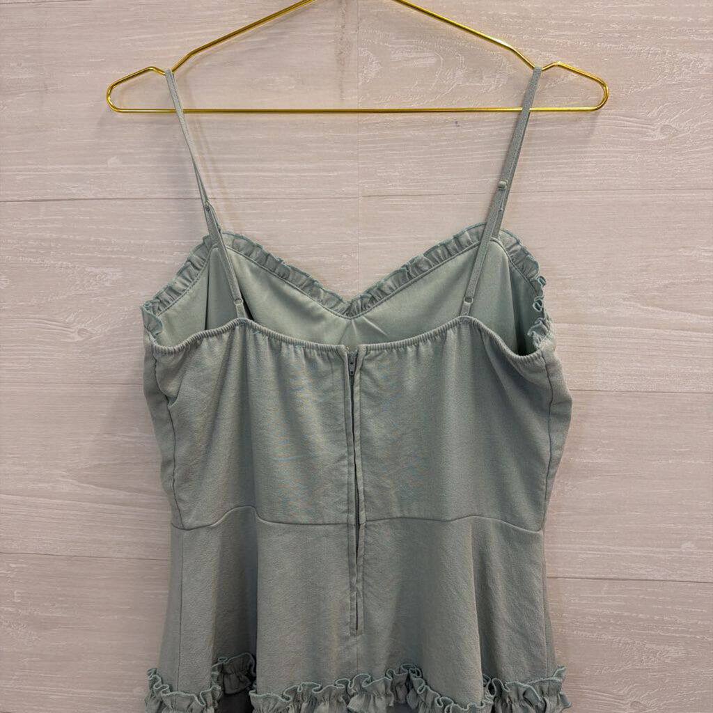 Altar'd State Blue Ruffle Detail Mini Dress Extra Large