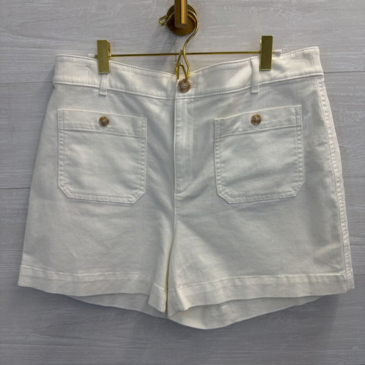 Loft White High Rise The Palmer Shorts 12