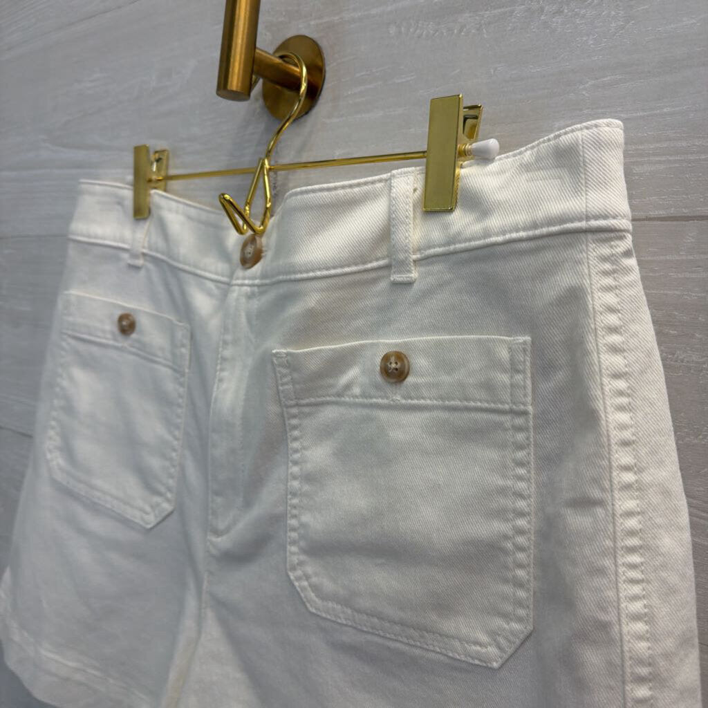 Loft White High Rise The Palmer Shorts 12