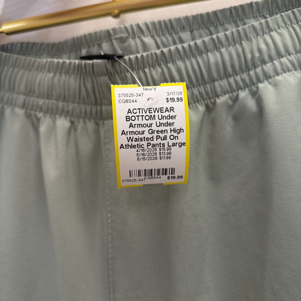 Under Armour Green High Waisted Pull On Athletic Pants Large