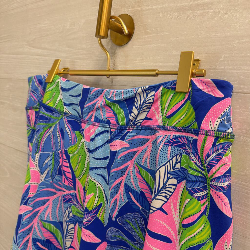 Lilly Pulitzer Luxletic Blue/ Multi Print Athletic Skort Large