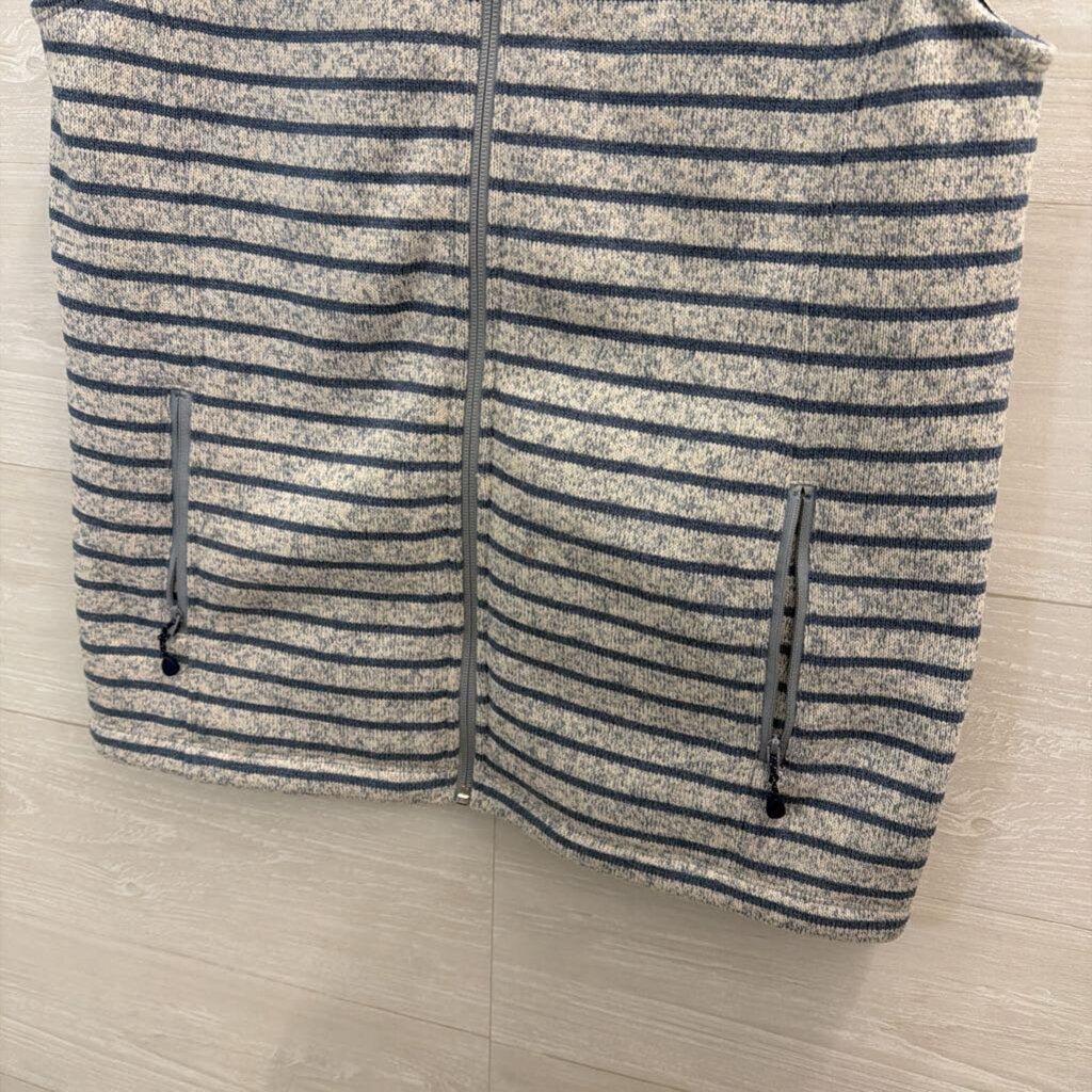 Vineyard Vines Blue Striped Zip Up Vest Medium