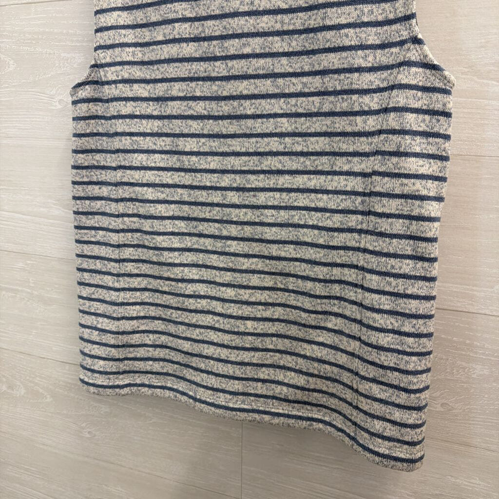 Vineyard Vines Blue Striped Zip Up Vest Medium