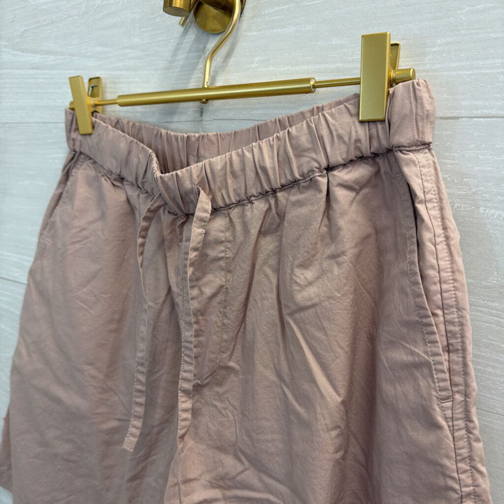Pink Wide Leg Long Pull On Shorts Small