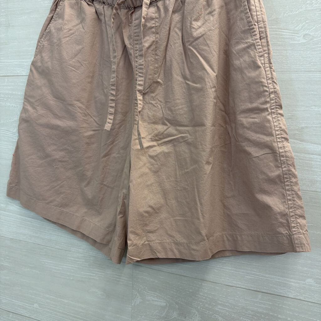 Pink Wide Leg Long Pull On Shorts Small