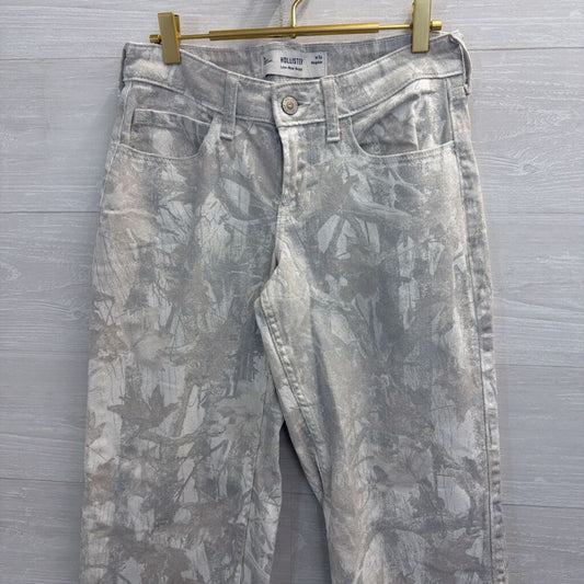 Hollister Grey Camo Low Rise Baggy Jeans 26