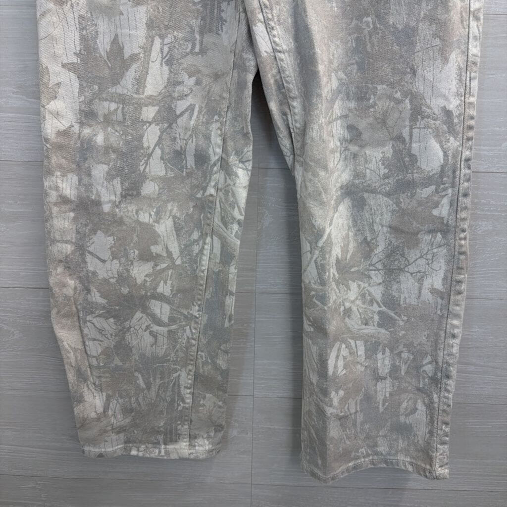 Hollister Grey Camo Low Rise Baggy Jeans 26
