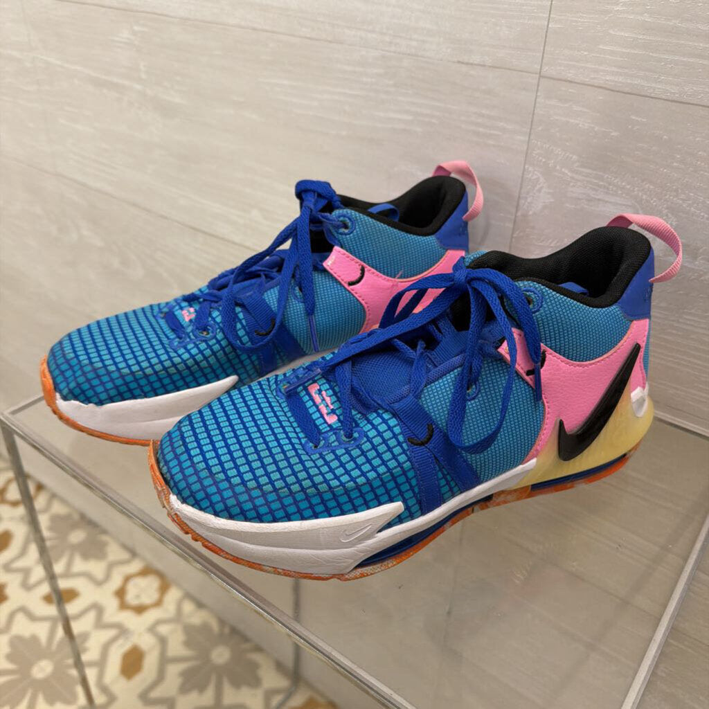 Nike Blue/ Multi LeBron Witness 7 Sneakers 6.5