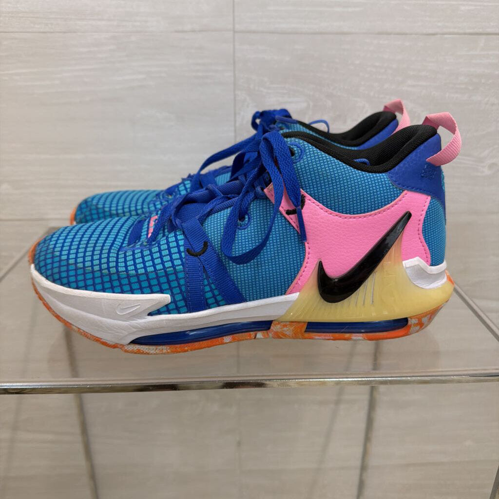 Nike Blue/ Multi LeBron Witness 7 Sneakers 6.5