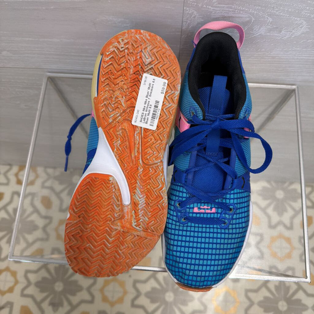 Nike Blue/ Multi LeBron Witness 7 Sneakers 6.5