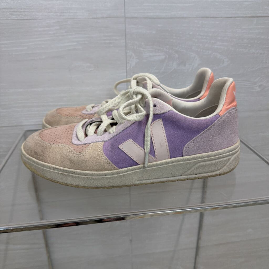 Veja Purple/ Multi V 10 Suede Sneakers 8