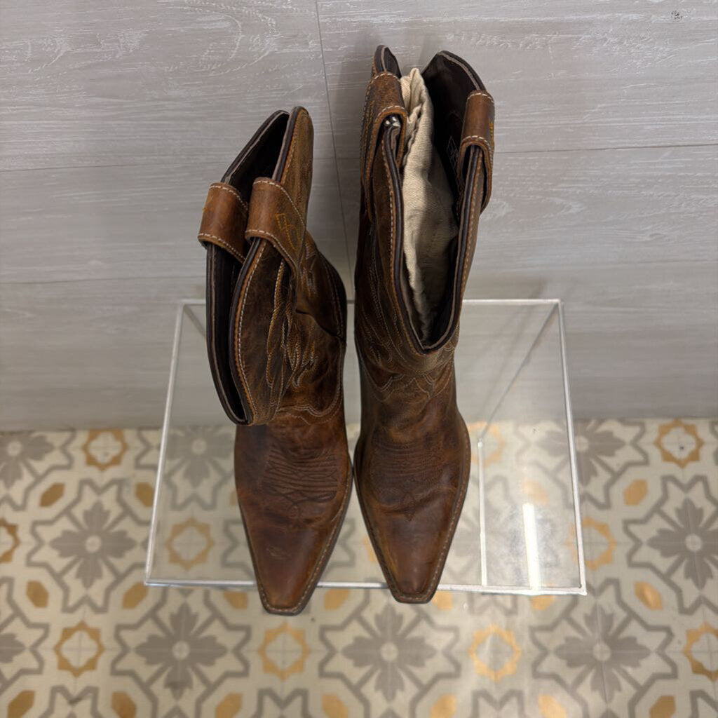 Myra Brown Leather Western Boots 9