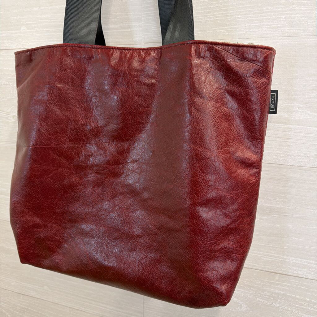 TXTUR Burgundy Leather Tote Purse