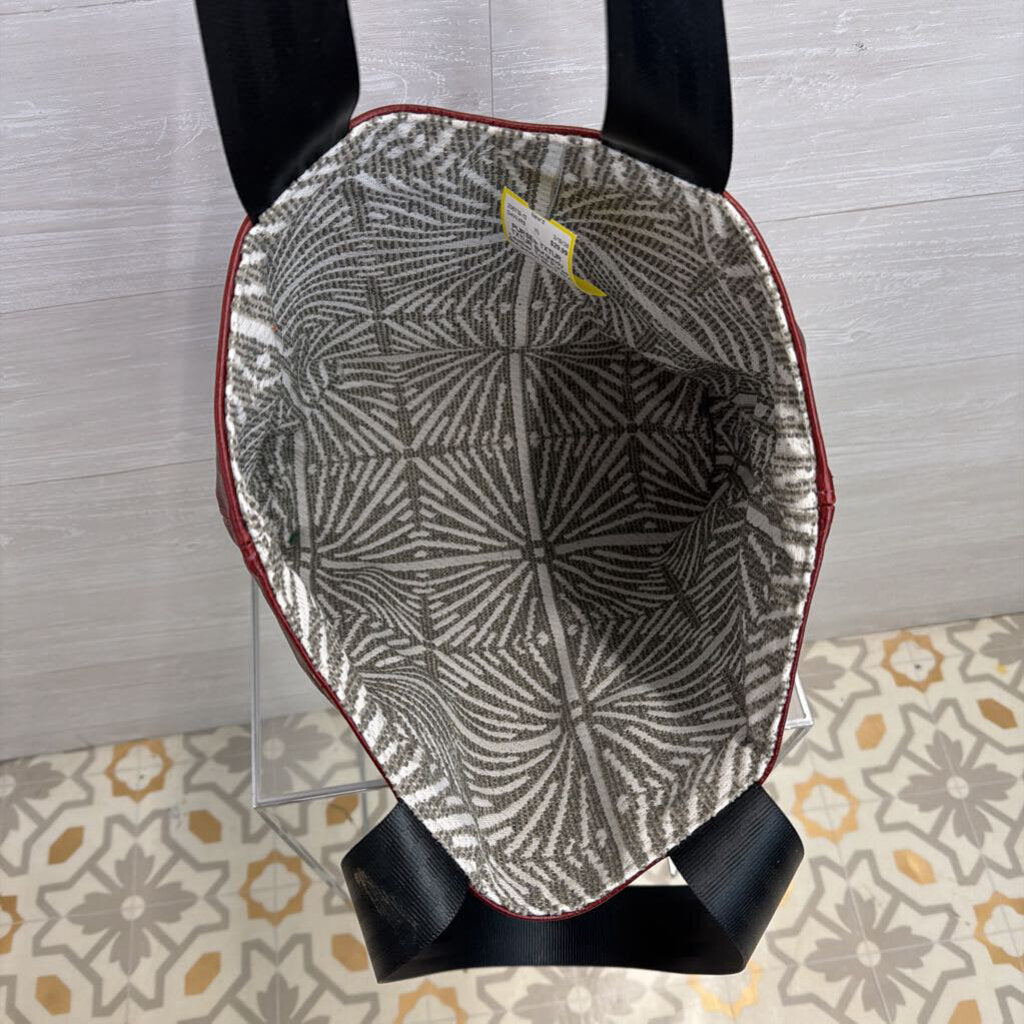 TXTUR Burgundy Leather Tote Purse