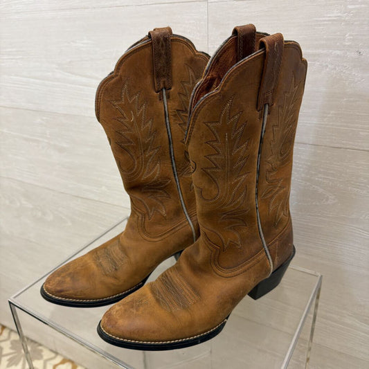 Ariat Brown Leather Heritage Western Boots 7.5