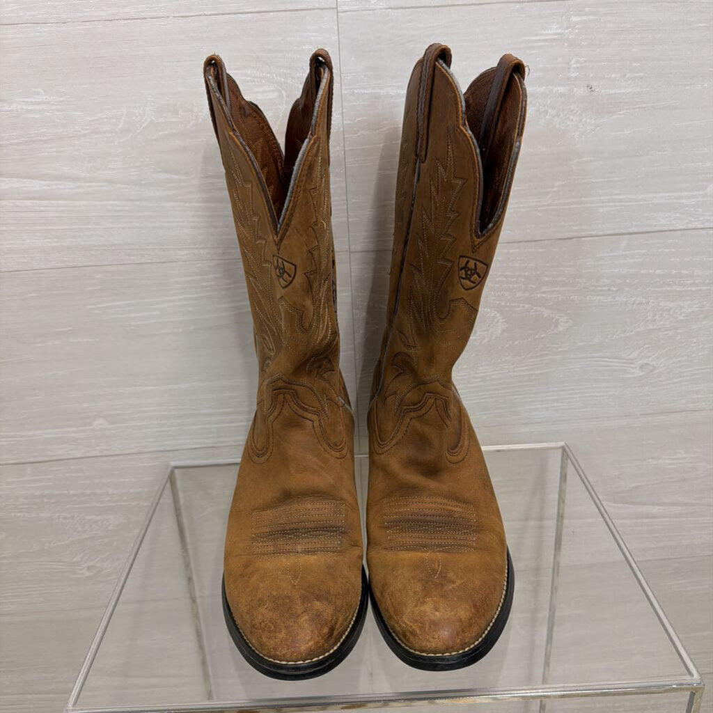 Ariat Brown Leather Heritage Western Boots 7.5